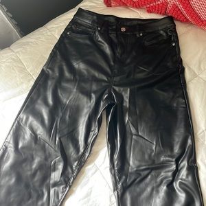 H&M Size Women’s US 6 Black Leather Pants.